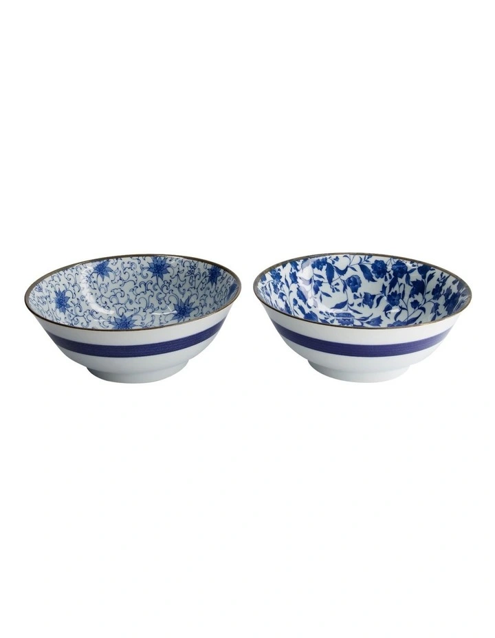 Haru Mixed Bowl 19x7.5cm 2 Piece in Blue image 5