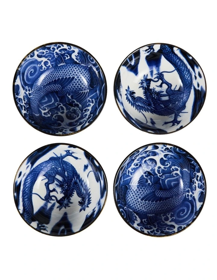 Japonism Mixed Bowl Giftset 4 Piece 14cm in Blue image 2