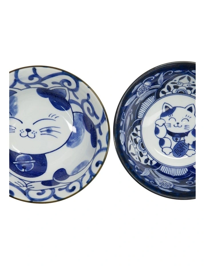 Kawaii Neko Bowl With Chopsticks 2 Piece in Multi image 5
