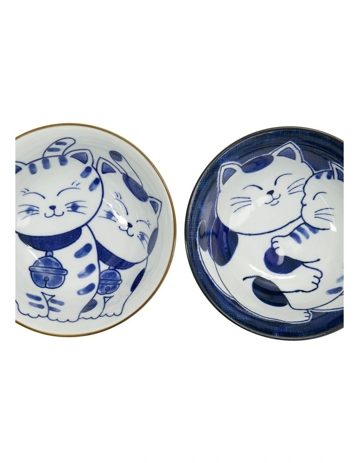 Kawaii Neko Bowl With Chopsticks 2 Piece in Multi image 5