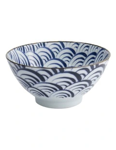 Natsu Nami Mixed Bowl 18x9.5cm in Blue
