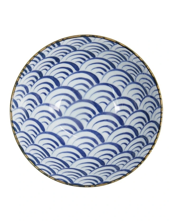 Natsu Nami Mixed Bowl 18x9.5cm in Blue image 2