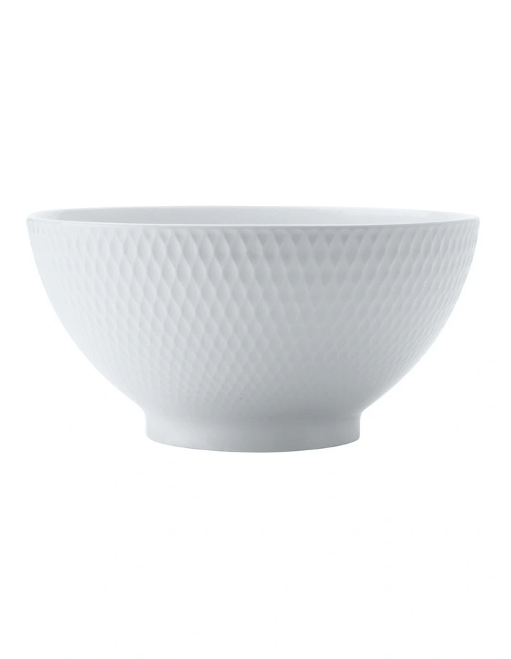 White Basics Diamonds Noodle Bowl 18cm in White image 1