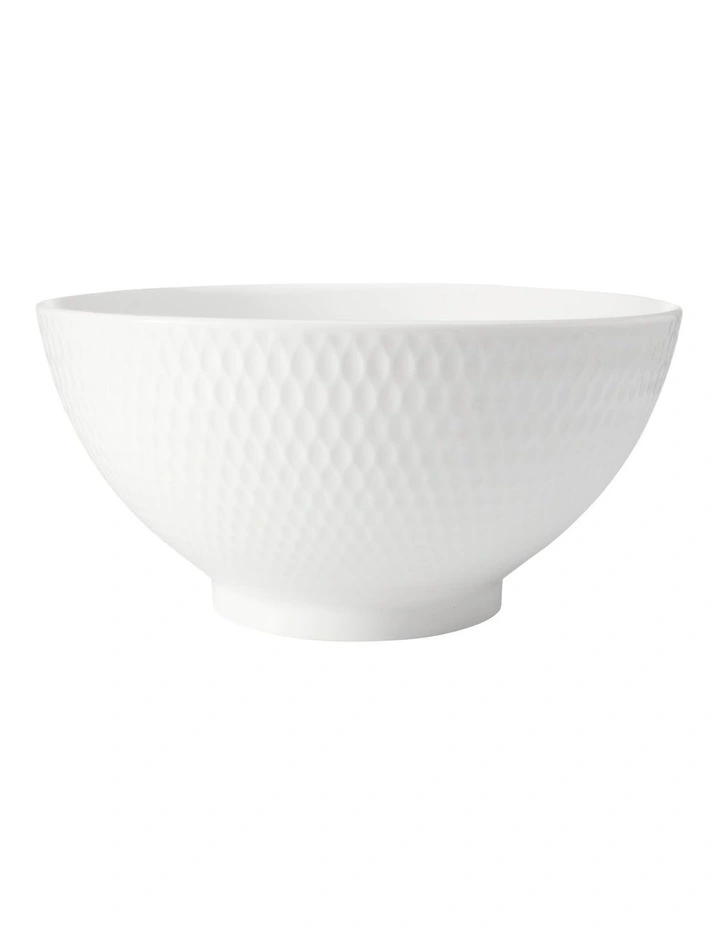 White Basics Diamonds Noodle Bowl 18cm in White image 2