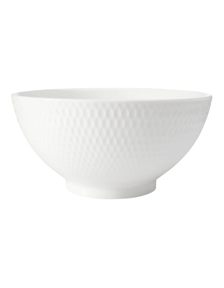 White Basics Diamonds Noodle Bowl 18cm in White image 2