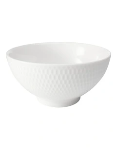 White Basics Diamonds Rice Bowl 15cm in White