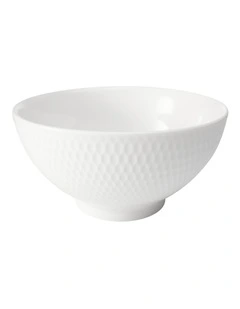 White Basics Diamonds Rice Bowl 15cm in White
