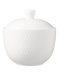 White Basics Diamonds Sugar Bowl in White