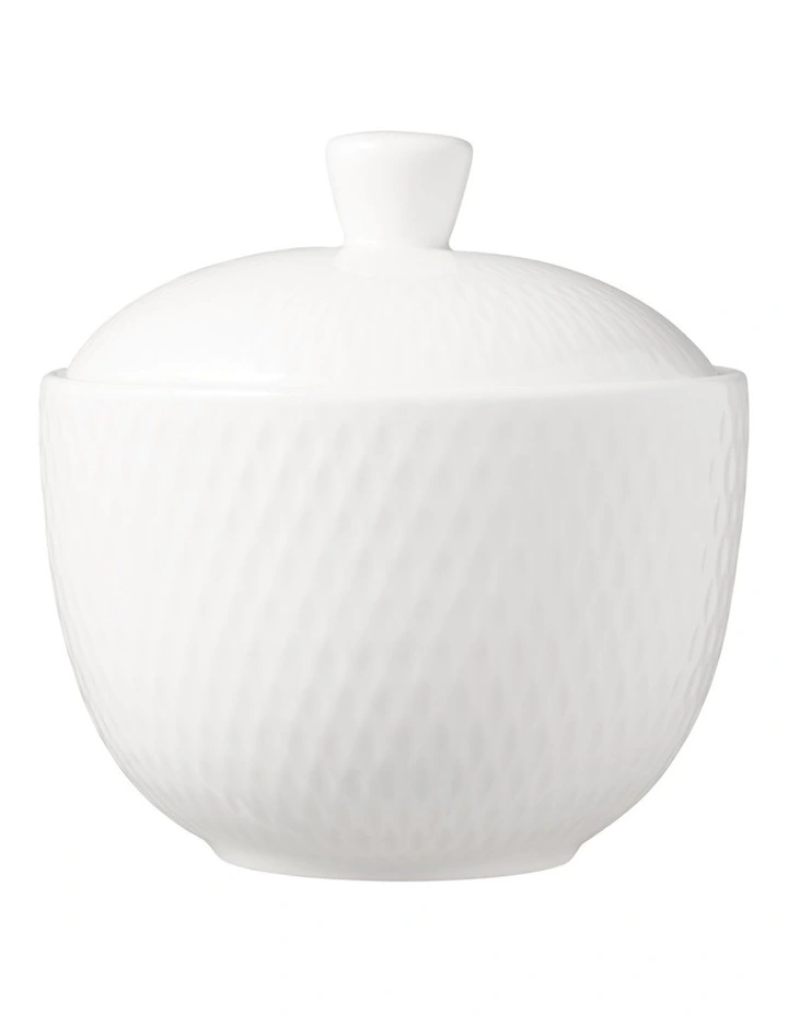 White Basics Diamonds Sugar Bowl in White image 1