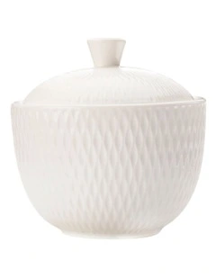 White Basics Diamonds Sugar Bowl in White