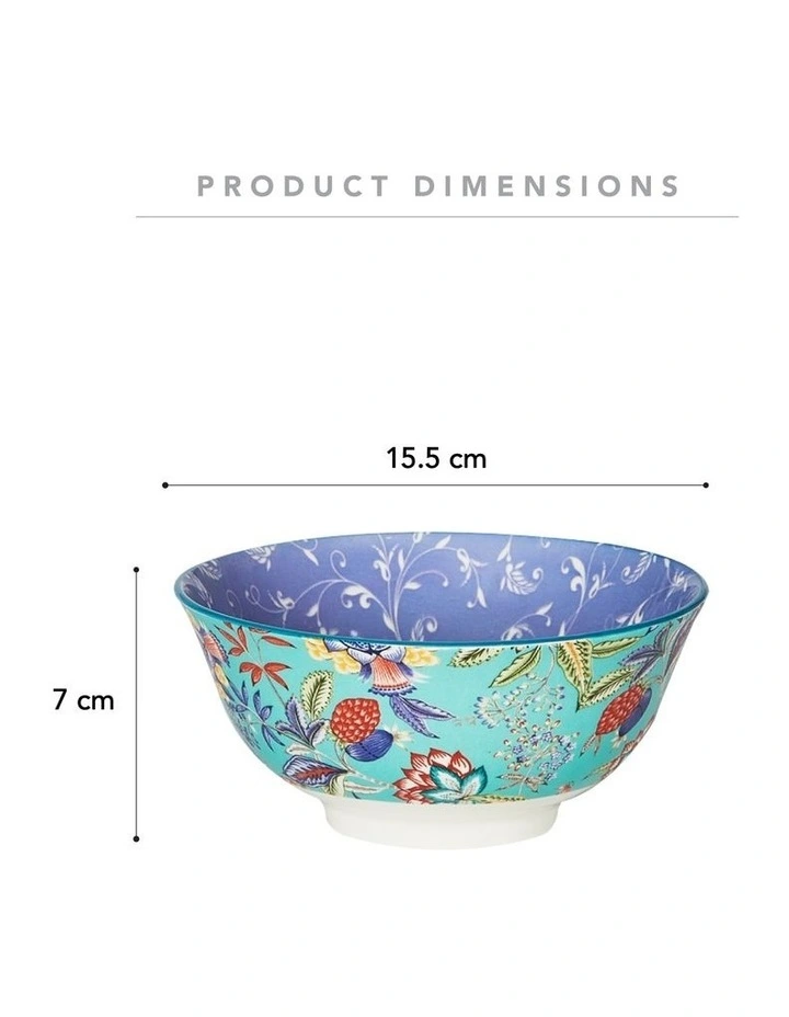 Floral Porcelain Chintz Soup Bowls Set Of 6 in Multi image 3