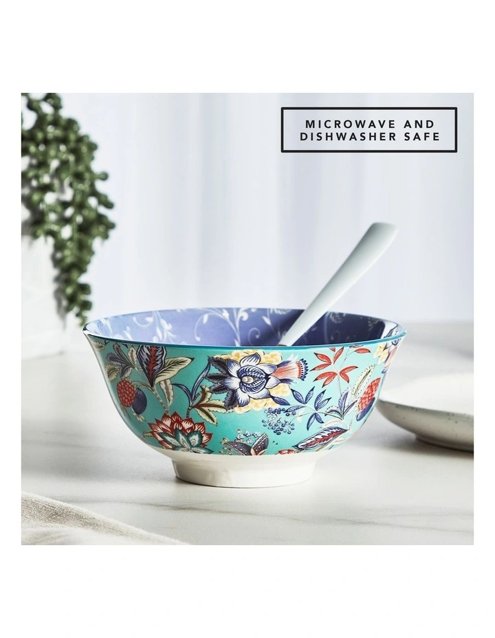 Floral Porcelain Chintz Soup Bowls Set Of 6 in Multi image 6