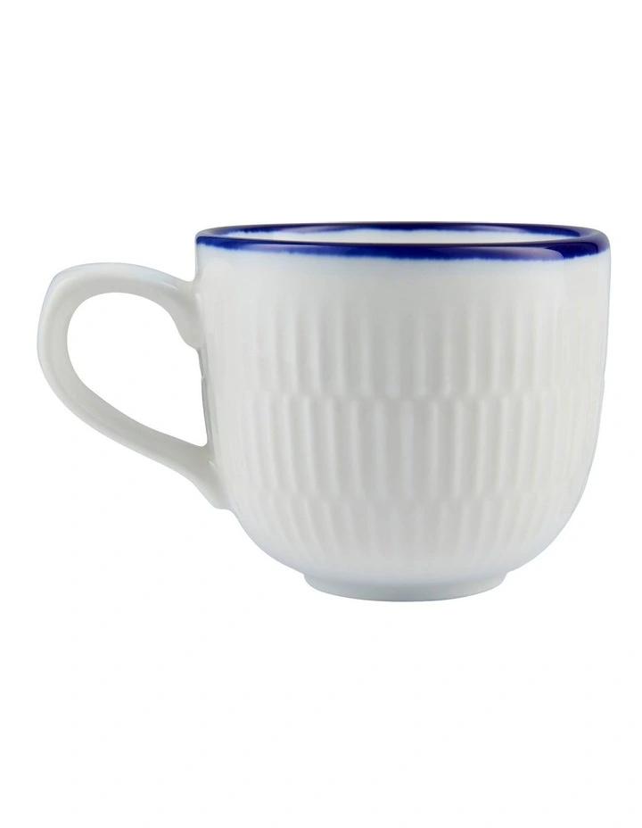 Cafe Demi Cup And Saucer 85ml Set of 2 in White image 2