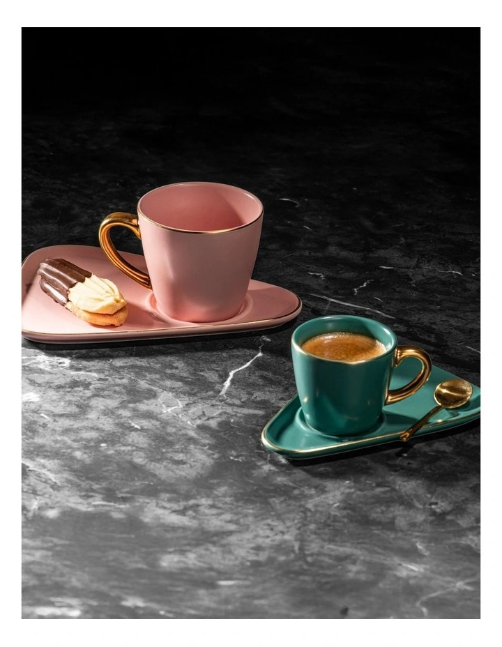 Asteria Pink Espresso Cup & Saucer - 2 pack image 4