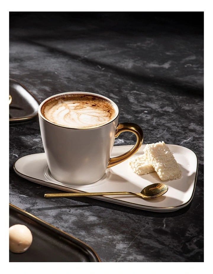 Asteria White Espresso Cup & Saucer - 2 pack image 3