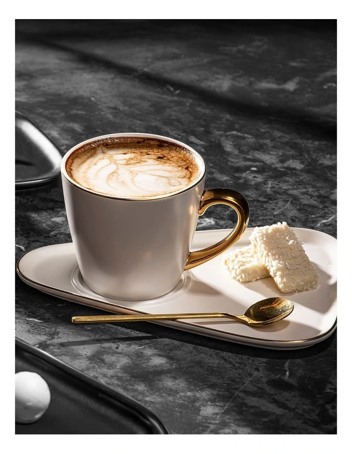 Asteria White Espresso Cup & Saucer - 2 pack image 3
