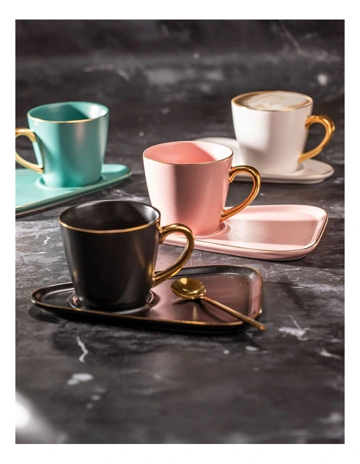 Asteria Black Espresso Cup & Saucer - 2 pack image 4