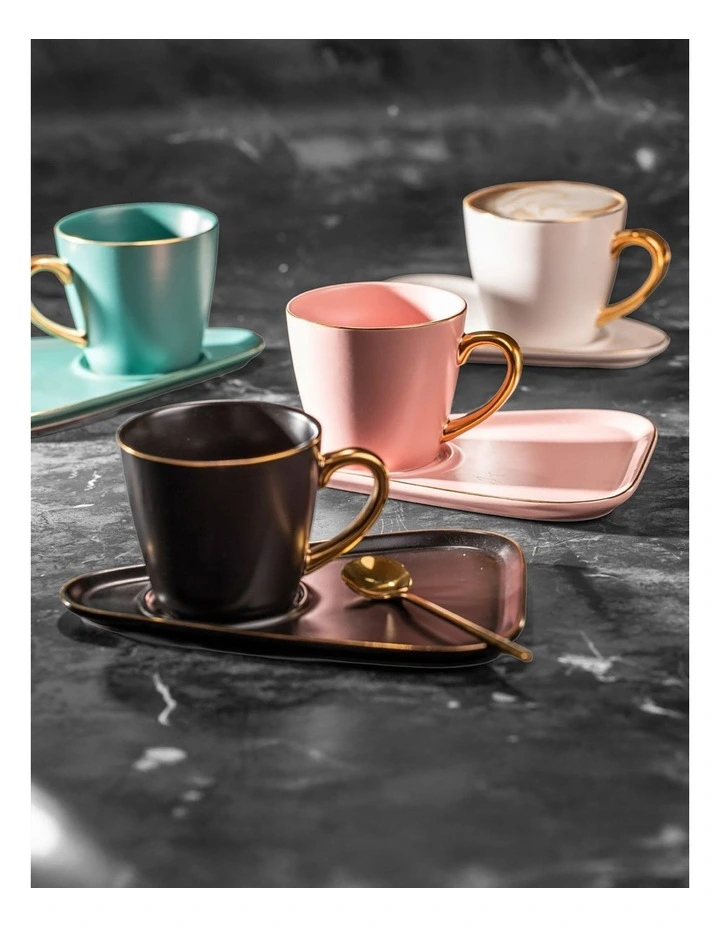 Asteria Black Espresso Cup & Saucer - 2 pack image 4