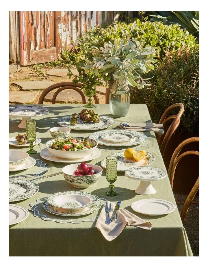 Rosetta Coupe Dinner Set 12 Piece in Antique Green image 5