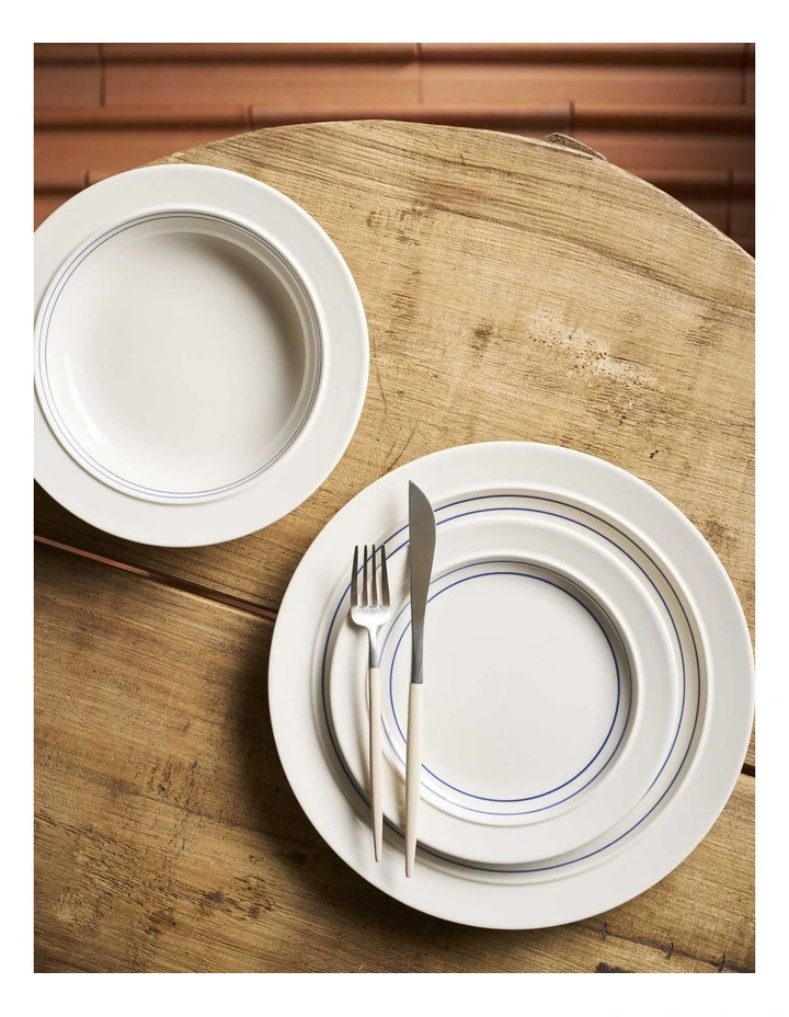 Blue Horizon Dinner Set 12 Piece in Ivory White/Navy image 2