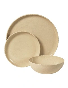 Annie 12pc Dinner Set Speckled Bone