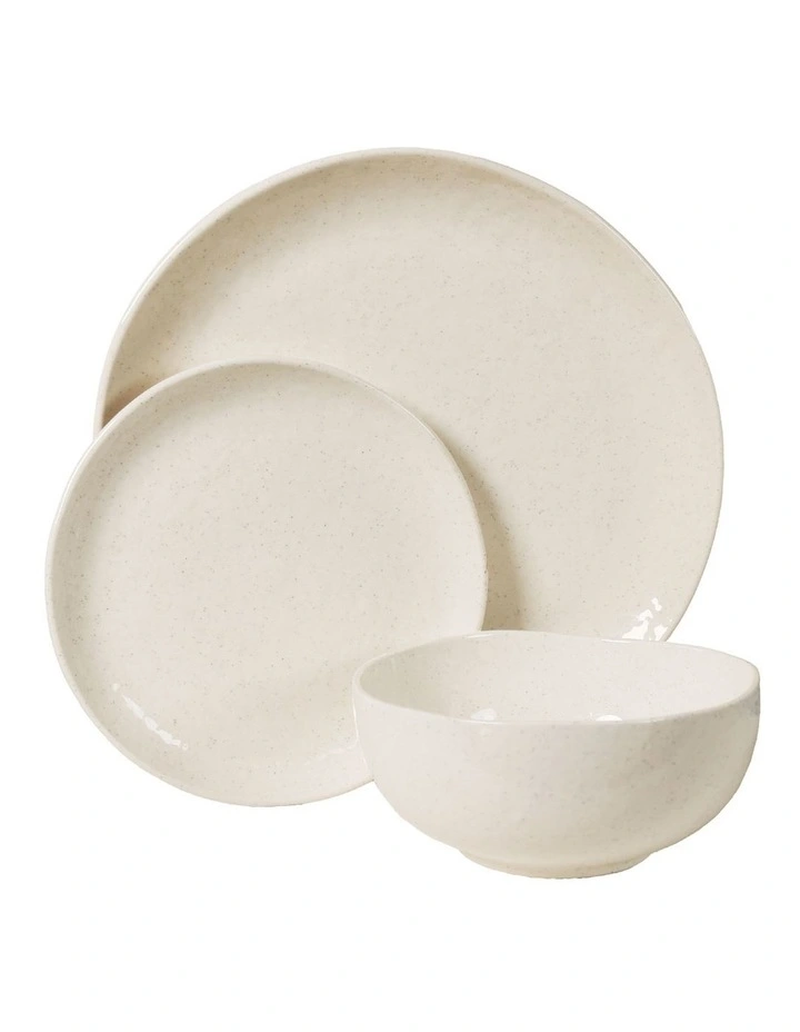 Shell 12pc Dinner Set in Speckled White image 1