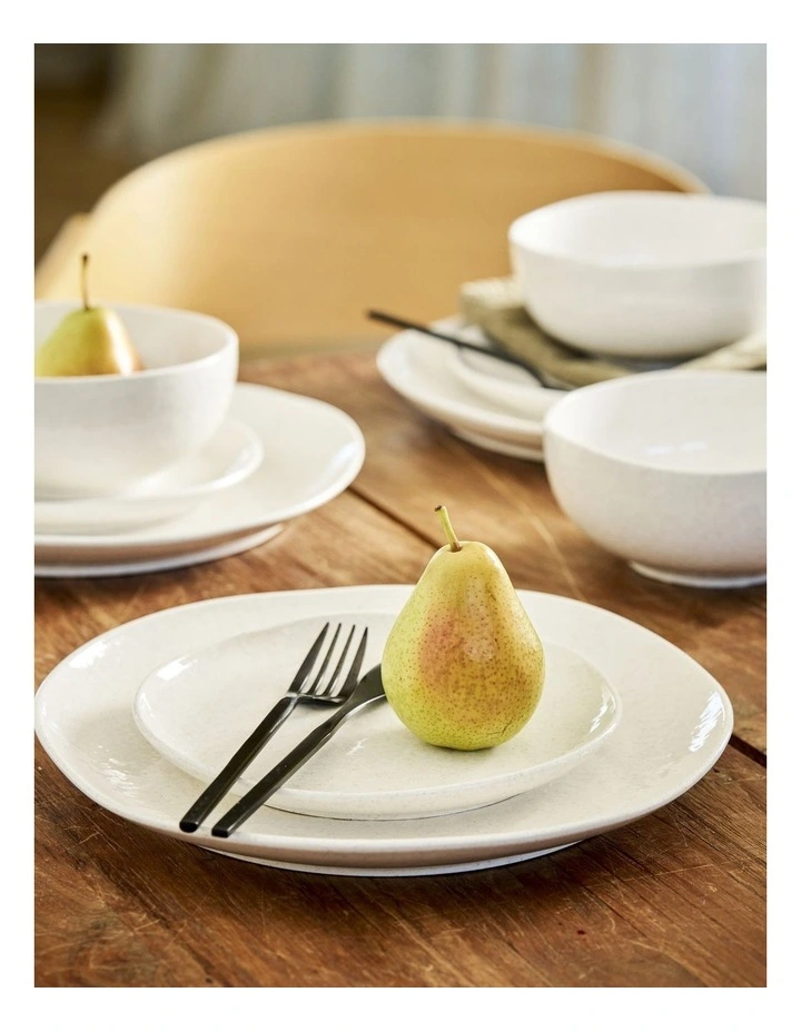 Shell 12pc Dinner Set in Speckled White image 2