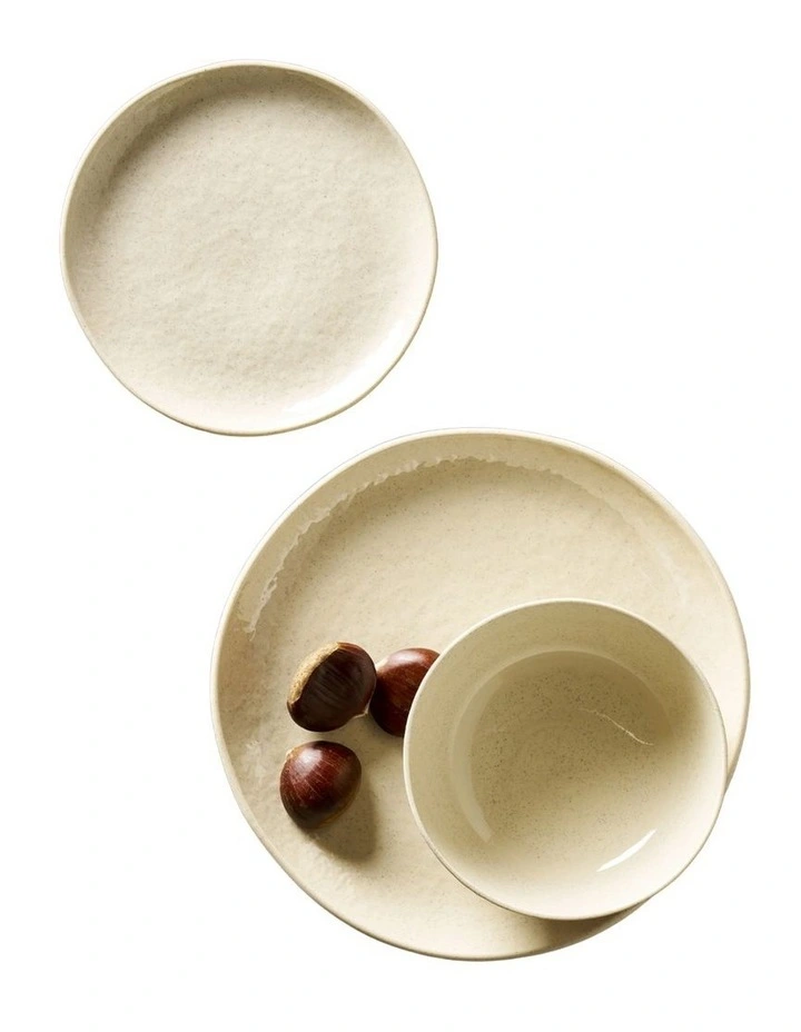 Shell 12pc Dinner Set in Speckled Bone image 6