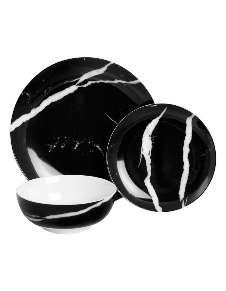 NEW Salt&Pepper Marble 12 Piece Dinner Set Black 9319882426329 eBay