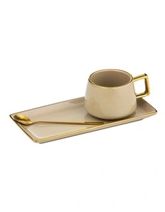 Rae Mocha Mug Plate & Spoon Set