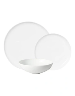 Cashmere Mansion High Rim Dinner Set 12 Piece in White