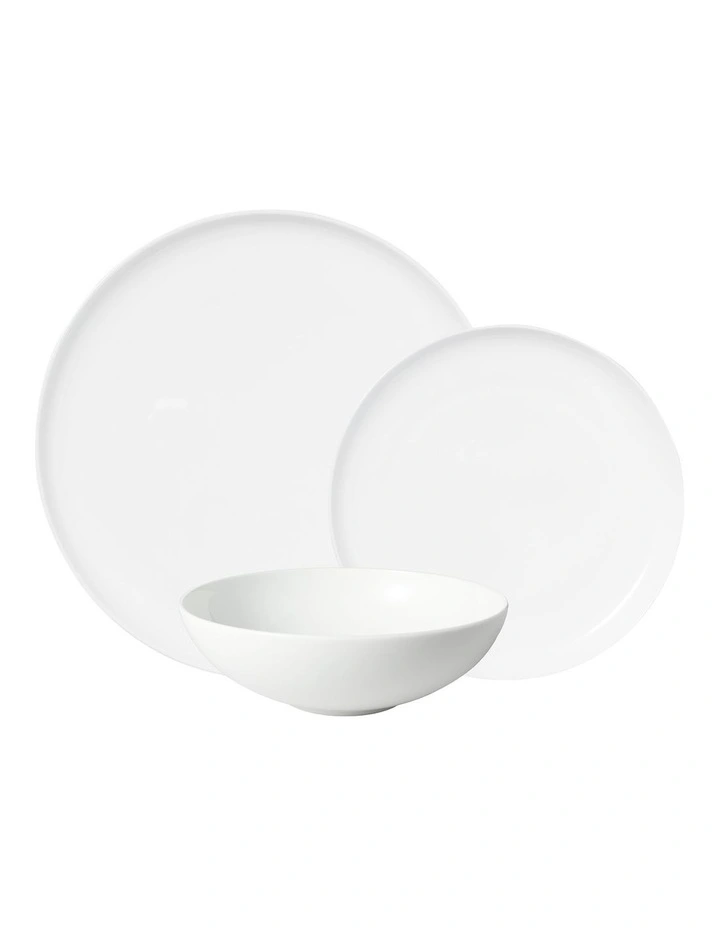 Cashmere Mansion High Rim Dinner Set 12 Piece in White image 1