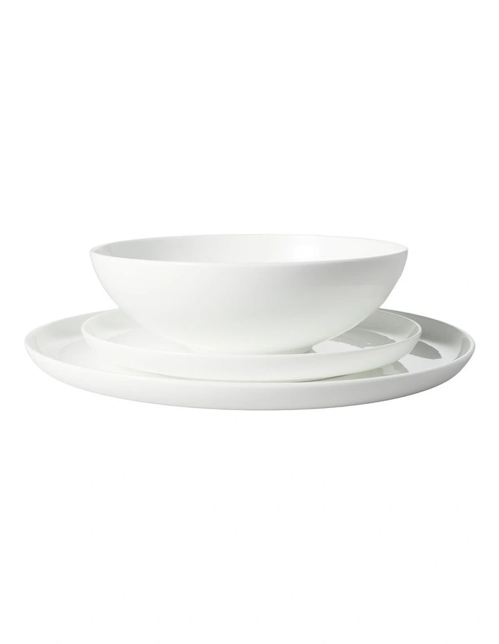 Cashmere Mansion High Rim Dinner Set 12 Piece in White image 2