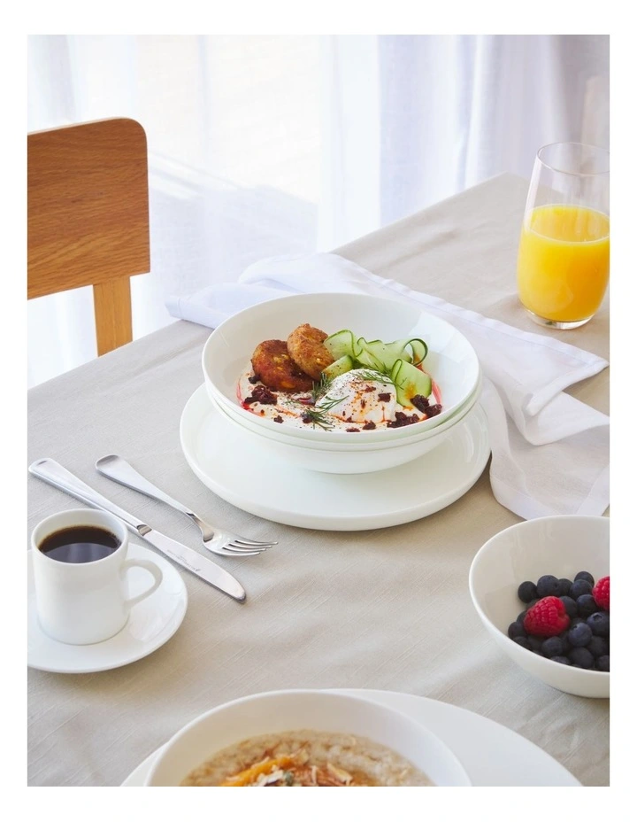 Cashmere Mansion High Rim Dinner Set 12 Piece in White image 7