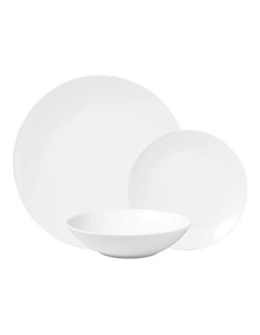 Cashmere Resort 12 Piece Coupe Dinner Set in White
