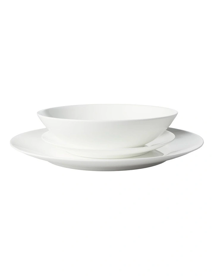 Cashmere Resort 12 Piece Coupe Dinner Set in White image 2