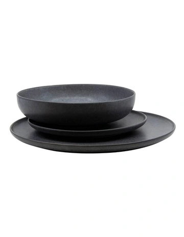 Hue Dinner Set 12 Piece in Black
