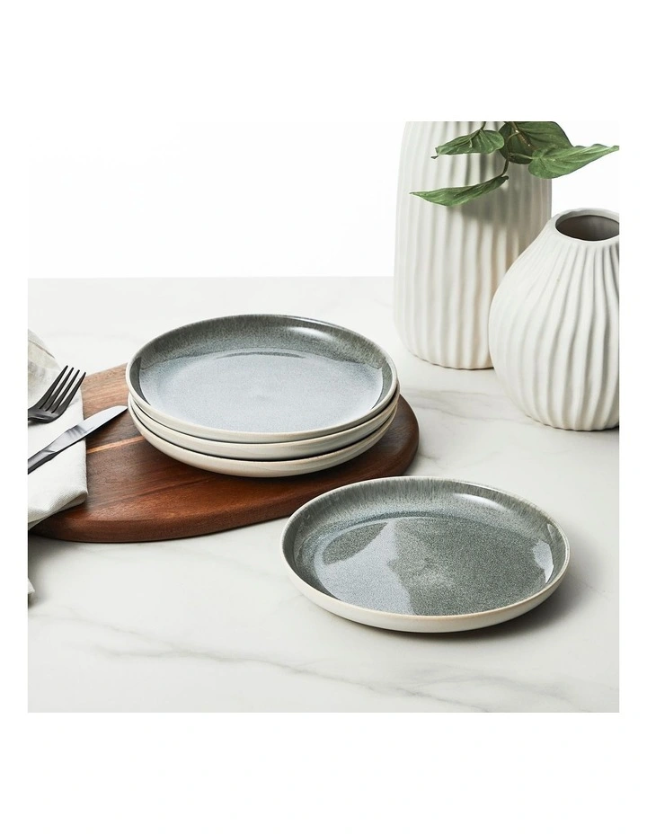Nova Reactive Stoneware 16 Piece Dinner Set in Olive image 5