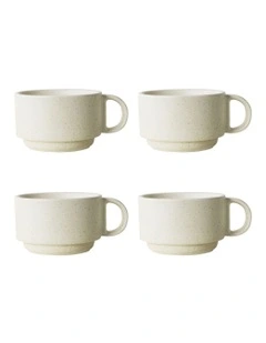 Form Coffee Cup 9x5.5cm Set Of 4 in Sand