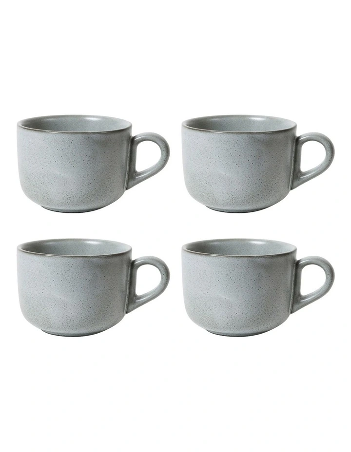 Coffee Time Cappuccino Cup Set of 4 in Grey Smoke image 1