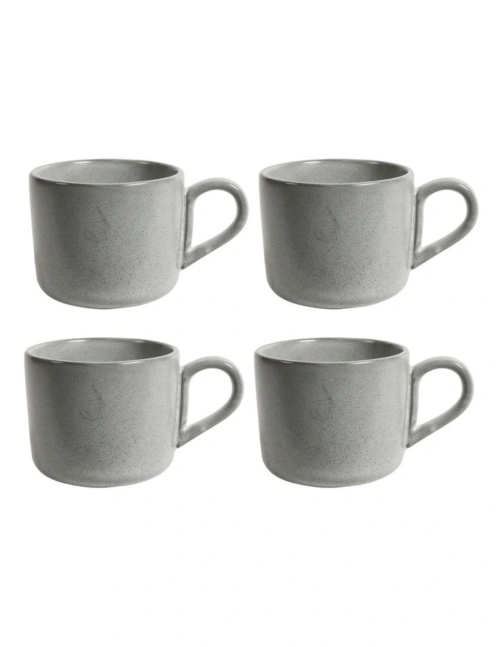 Coffee Time Mug Set of 4 in Grey Smoke image 1