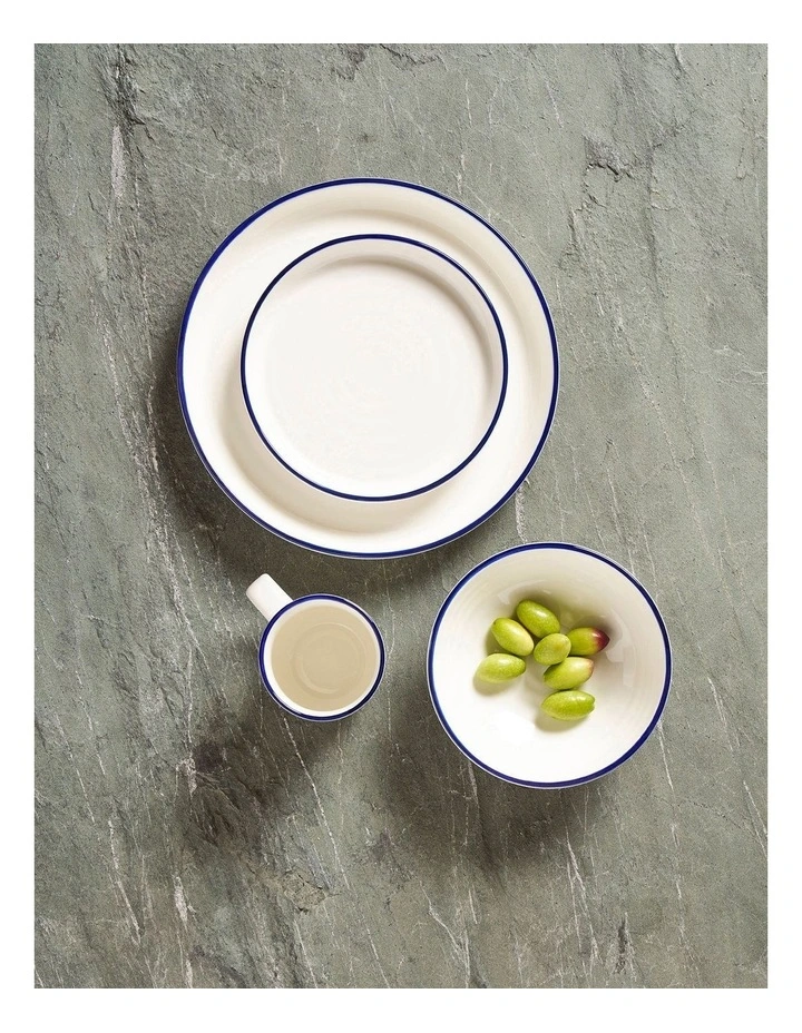 Hampton Set 4 Mugs in White/Blue image 2
