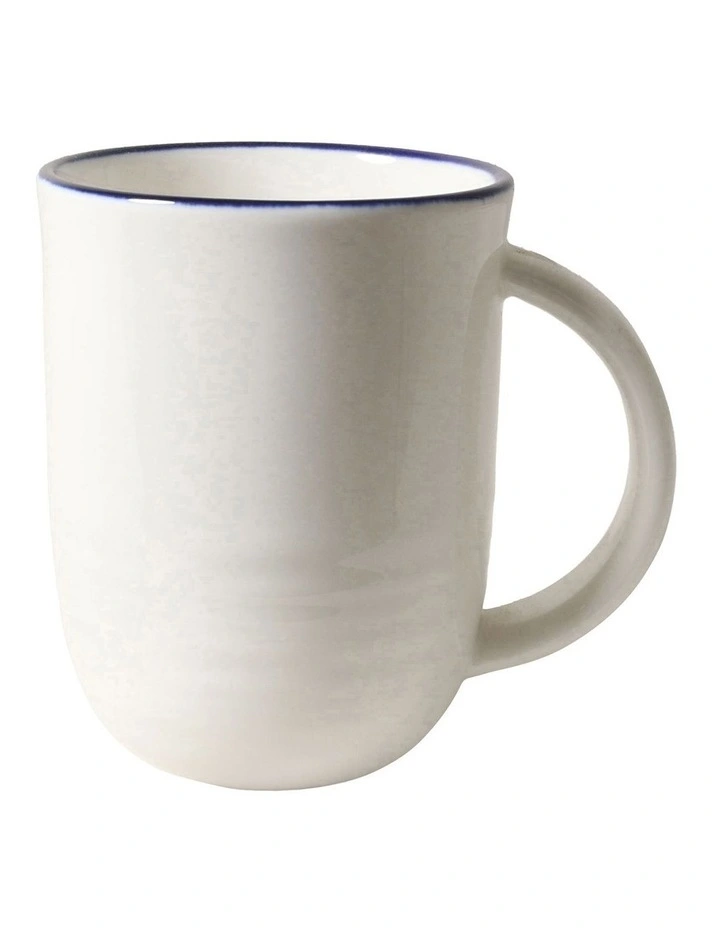 Hampton Set 4 Mugs in White/Blue image 3