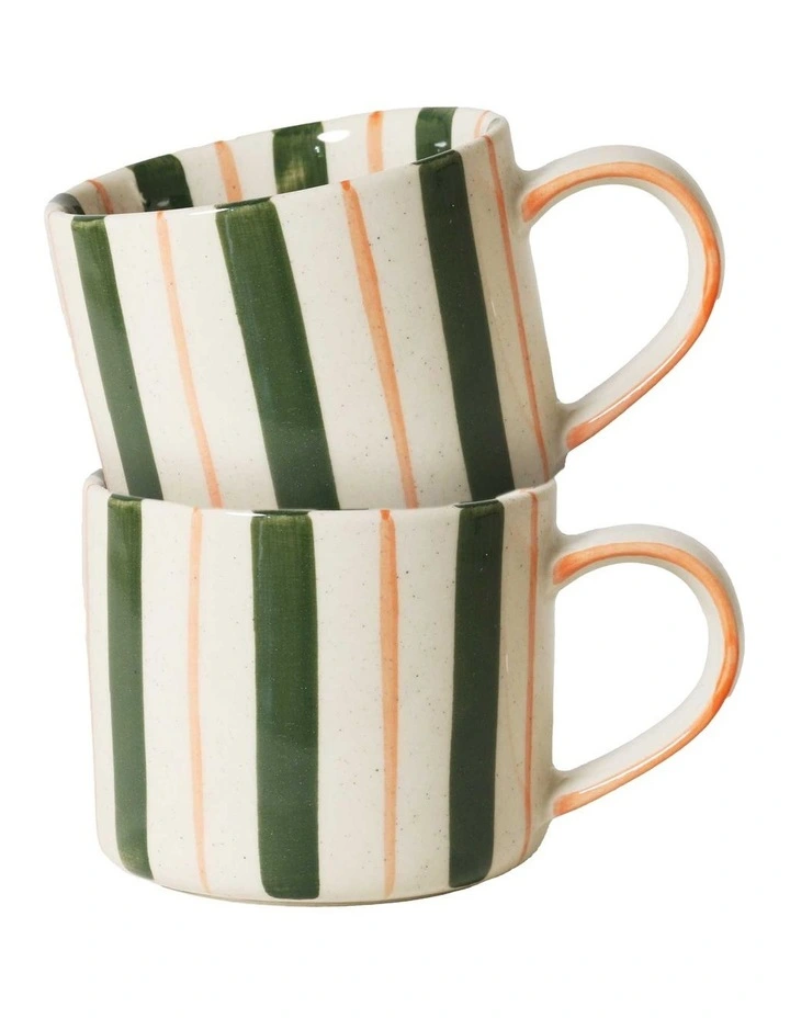 Madeaux Handbrushed Mug 375ml Set of 2 in Toffee Apple image 1