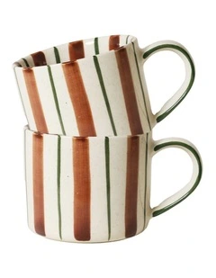 Madeaux Handbrushed Mug 3675ml Set of 2 Boathouse