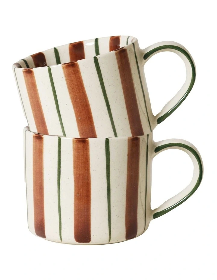 Madeaux Handbrushed Mug 3675ml Set of 2 Boathouse image 1