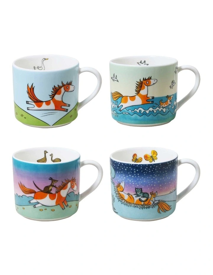 Alison Lester Kids Mugs Set of 4 in Multi image 1