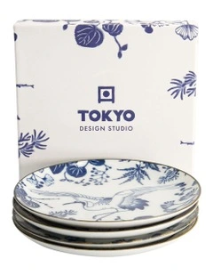 Flora Japonica Mixed Plate Giftset 4 Piece 16cm in Multi
