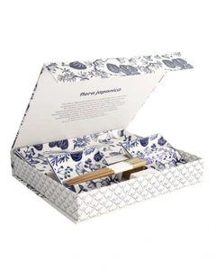 Flora Japonica Sushi Plate Giftset 4 Piece in White