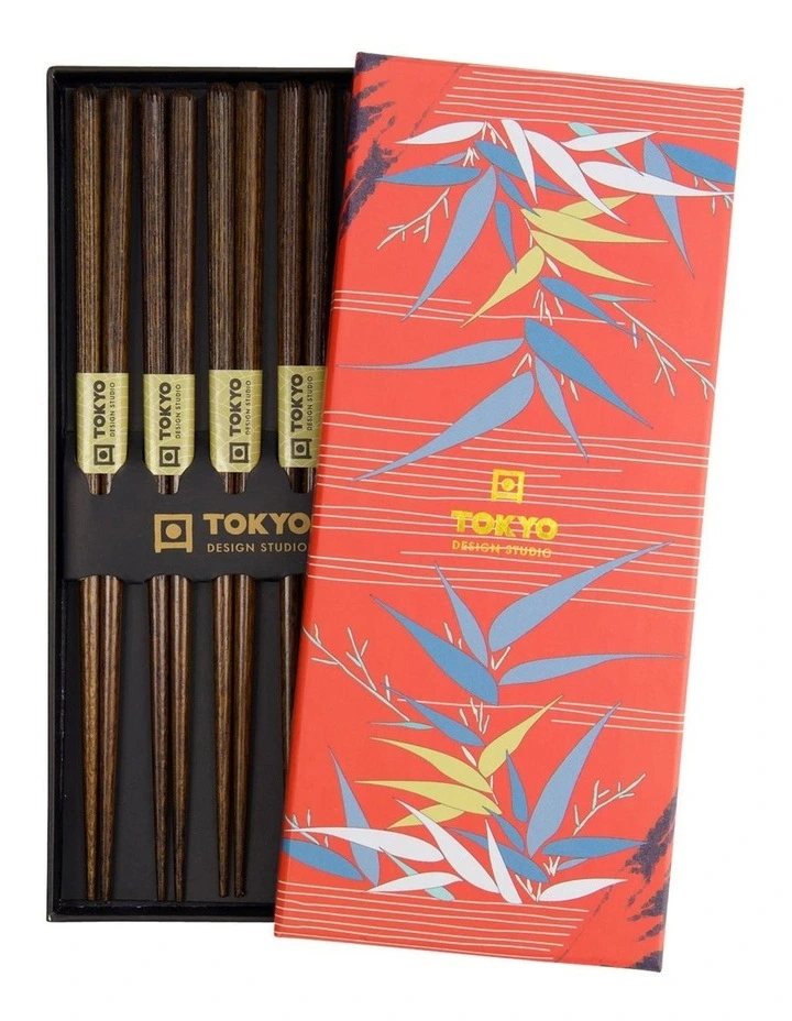 Chopstick Giftset 5 Piece in Dark Brown image 1